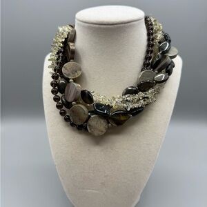 Genuine moss agate necklace